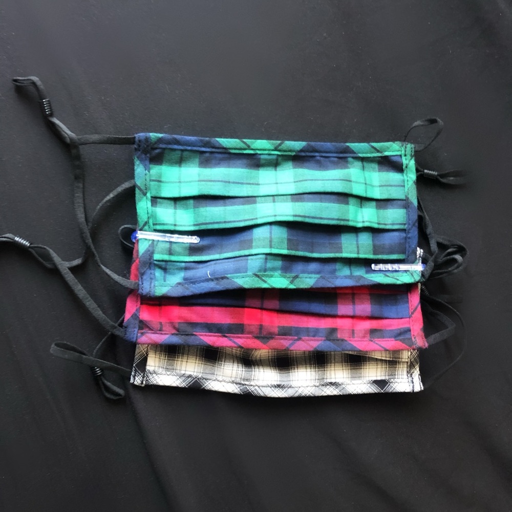 Plaid Face Mask Set